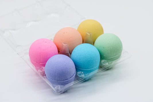 Half-Dozen Rainbow Egg Bath Bombs